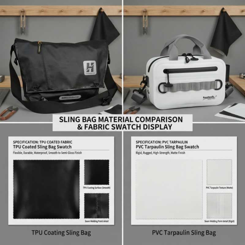 Suya davamlı Sling Çanta Material Müqayisə Bələdçisi